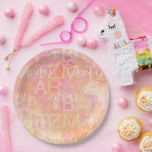 Assiettes En Carton Barre ou plaque papier Bat mitzvah Simplement subt