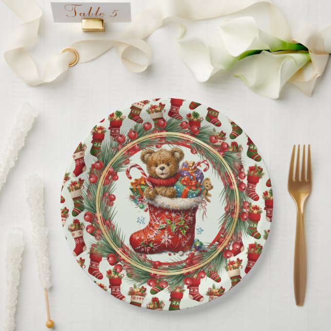 Assiettes En Carton Bas de Noël (Mariage)
