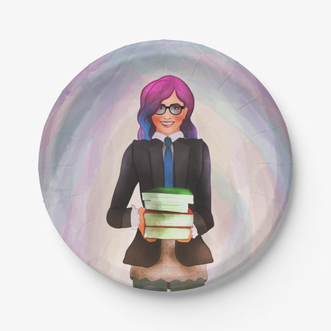 Assiettes En Carton Basculement de livres (Devant)