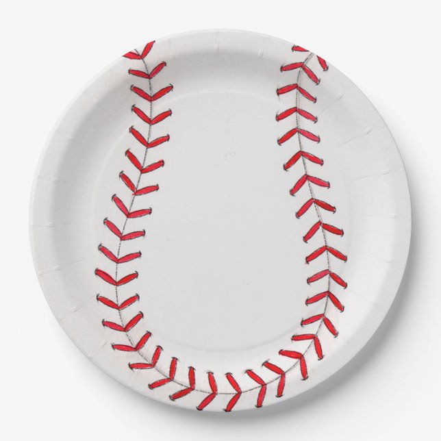 Assiettes En Carton Baseball (Devant)
