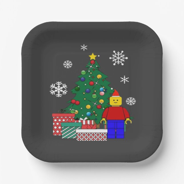 Assiettes En Carton Baseball de l'arbre de Noël (Recto)
