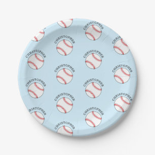 Assiettes En Carton Baseball Kids Party Nom moderne Motif