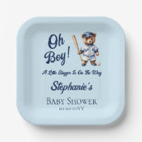 Baseball Oh Boy Baby shower mignonne Ours