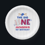 Assiettes En Carton Baseball Papier Plate Baseball 1ère fête d'anniver<br><div class="desc">Plaque De Papier De 7 Pouces De Baseball. Tous les modèles sont © PIXEL PERFECTION PARTY LTD</div>