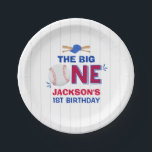 Assiettes En Carton Baseball Papier Plate Baseball 1ère fête d'anniver<br><div class="desc">Plaque De Papier De 7 Pouces De Baseball. Tous les modèles sont © PIXEL PERFECTION PARTY LTD</div>