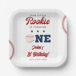 Assiettes En Carton Baseball Petite Recrue 1er Anniversaire