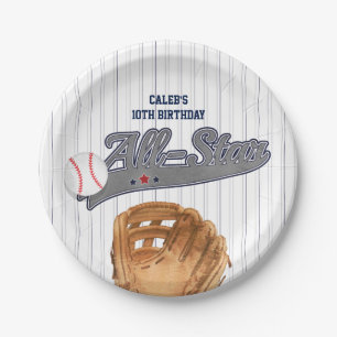 Assiettes En Carton Baseball TOUT-ETOILE Sports Personnalisé