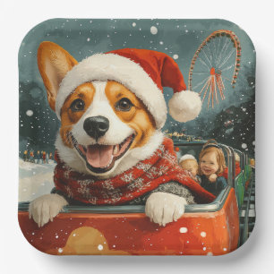 Assiettes En Carton Basenji Dog Roller Dessous de verre Noël