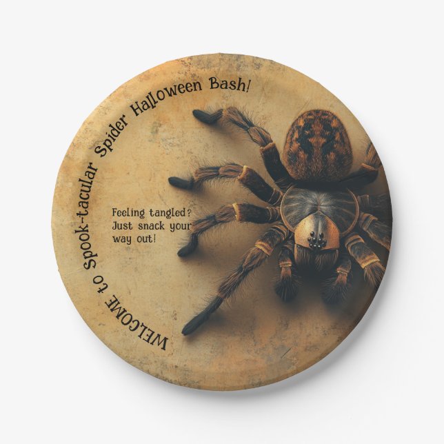 Assiettes En Carton Bash SPIDERMANN Spectaculaire HALLOWEEN ! (Devant)