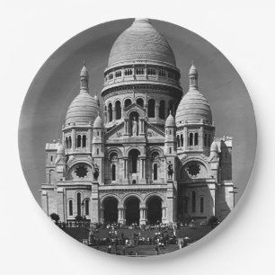 Assiettes En Carton Basilique du Sacré-Cœur de Paris vintage France