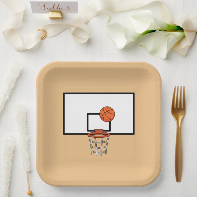 Assiettes En Carton Basket-ball (Mariage)