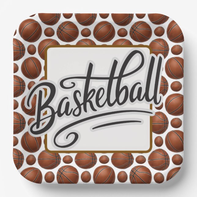 Assiettes En Carton Basket-ball  (Recto)