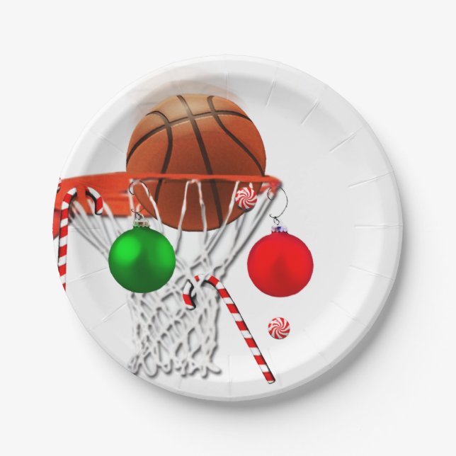 Assiettes En Carton Basket-ball (Devant)