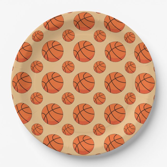 Assiettes En Carton Basket-ball (Devant)