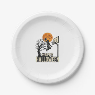 Assiettes En Carton Basket-ball Halloween Joyeux Halloween Sport Vinta