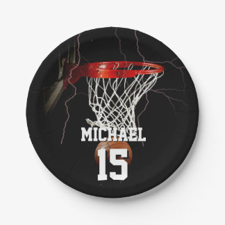 Assiettes En Carton Basketball Ajouter Votre Nom Et Votre Numéro