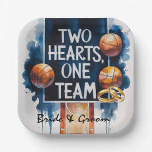 Assiettes En Carton Basketball mariage thème