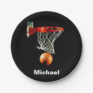 Assiettes En Carton Basketball Remplacez par votre nom