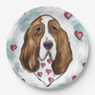 ASSIETTES EN CARTON BASSET HOUND
