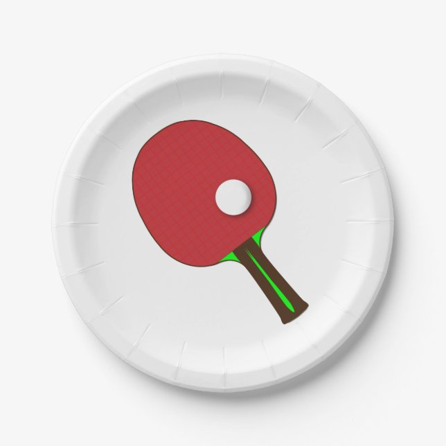 Assiettes En Carton Bat de tennis table (Devant)