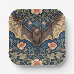 Assiettes En Carton Bat volant élégant William Morris Inspiré Floral