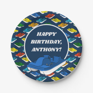 Assiettes En Carton Bateaux à pédales fête d'anniversaire Personnal