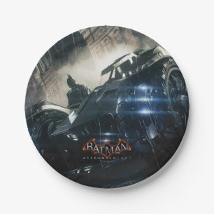 Assiettes En Carton Batman avec Batmobile sous la pluie