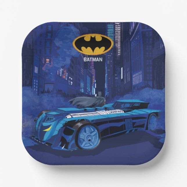 Assiettes En Carton Batman Gotham City Night Patrol (Recto)