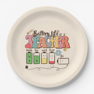 Assiettes En Carton Batterie vie d'un enseignant - Éducateur relatif
