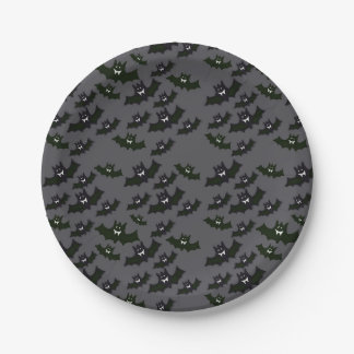 Assiettes En Carton Battes Vampire - Halloween - Plaques de papier des