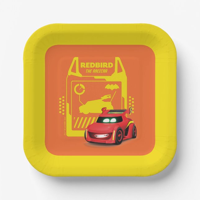 Assiettes En Carton Batwheel™ Redbird - Le Racecar (Recto)