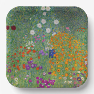 Assiettes En Carton Bauerngarten, Peinture à l'huile, Gustav Klimt