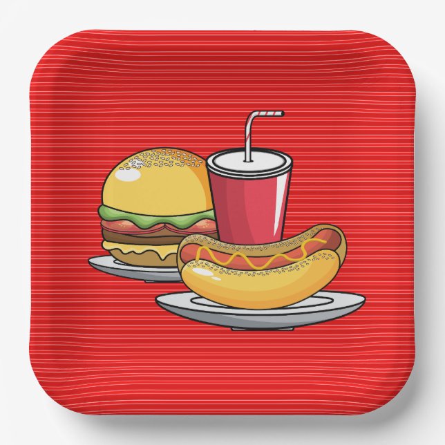 Assiettes En Carton BBQ Party (Recto)