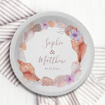 Assiettes En Carton Beach Seashells Aquarelle Côte Chic Mariage<br><div class="desc">Beach Seashells Watercolor Coastal Chic Mariage Paper Plates présente de jolis coquillages avec vos noms personnalisés et date dans le centre. Idéal pour les mariages côtiers et d'été. Personnalisez en modifiant le texte dans les zones de texte. Conçu pour vous par Evco Studio. Afficher les éléments de coordination à l'adresse...</div>