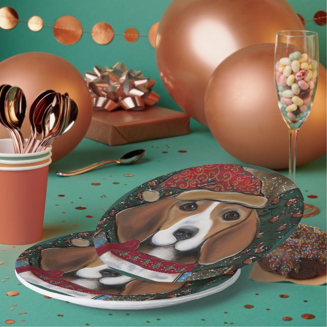 Assiettes En Carton Beagle (Multi)