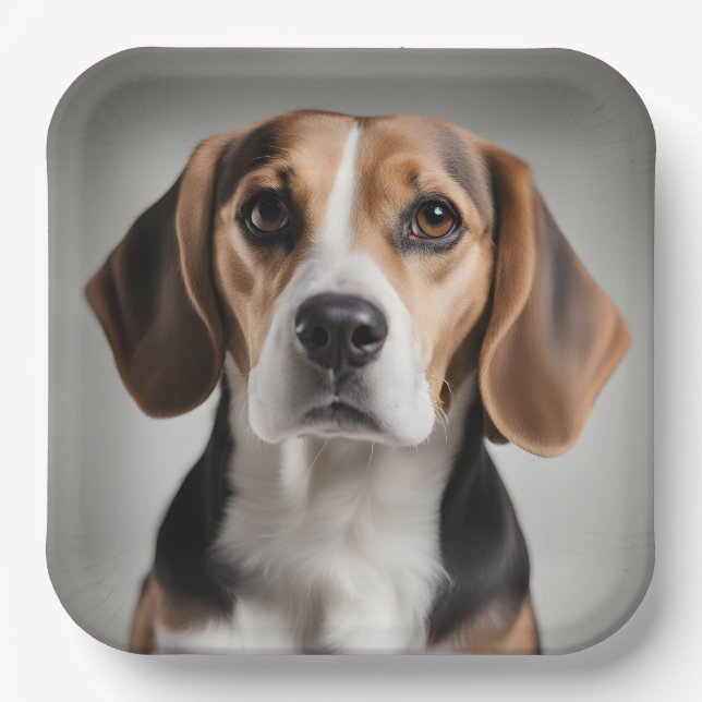 Assiettes En Carton Beagle (Recto)