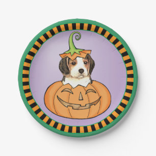 Assiettes En Carton Beagle de Halloween