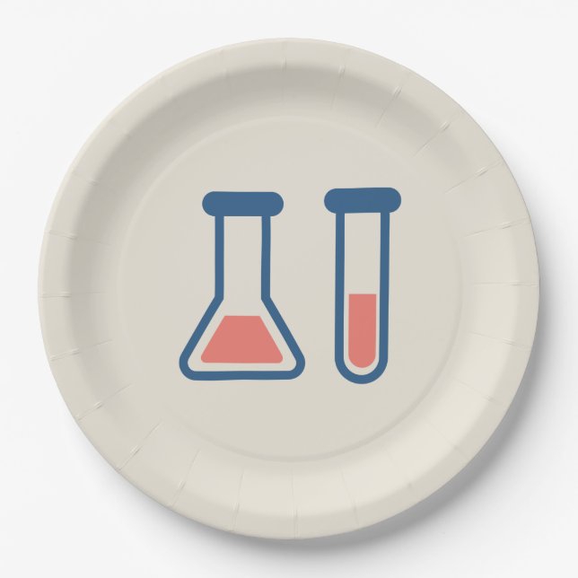 Assiettes En Carton Beaker & Test Tube Science Themed (Devant)