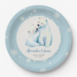 Assiettes En Carton Bearly Wait Polar Mama Oear Cub Bébé Garçon Douche
