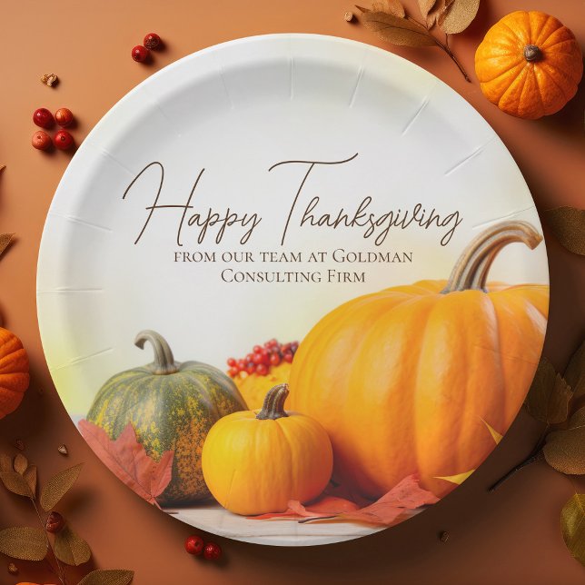 Assiettes En Carton Beau Bon thanksgiving Personnalisable Partie (Créateur téléchargé)