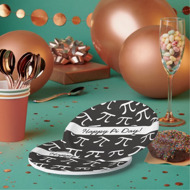 Assiettes En Carton Beaucoup de Pi - Math - Happy Pi Day Papier Plaque (Multi)