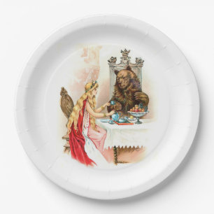 Assiettes En Carton Beauté dans le rose et la bête