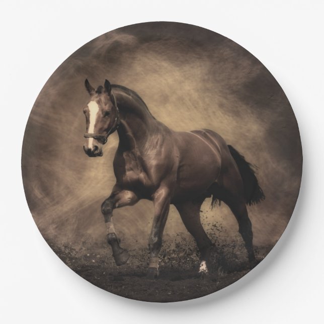 Assiettes En Carton Beautiful horse throw pillow (Devant)