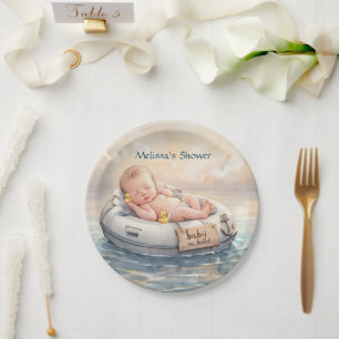 Assiettes En Carton Bébé à bord Baby Shower 