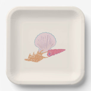 Assiettes En Carton Bébé à bord — baby shower à thème Océan