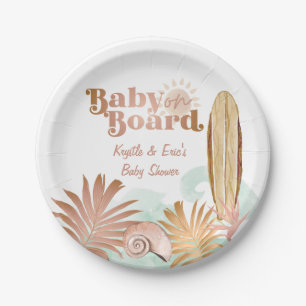 Assiettes En Carton Bébé à bord Plaque de Baby shower neutre pour les