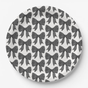 Assiettes En Carton Bébé Arc Noir ou Baby Shower, Fête d'Anniversaire