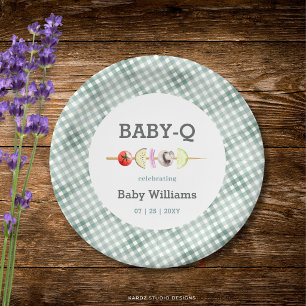 Assiettes En Carton Bébé Barbecue Couple Baby Shower
