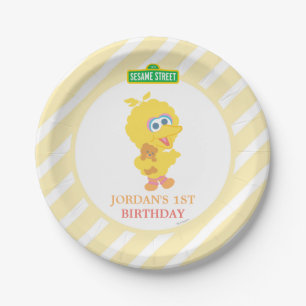 Assiettes En Carton Bébé Big Bird Anniversaire