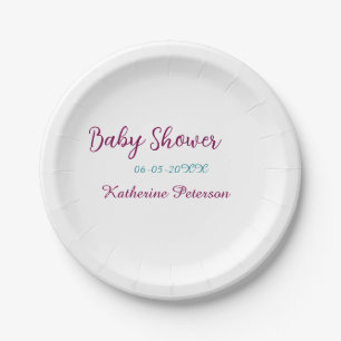 Assiettes En Carton Bébé bleu jaune nom date animal oreille mignon 